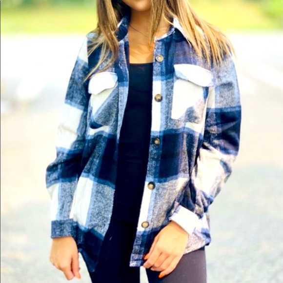 Navy Shacket - Picture 1 of 1